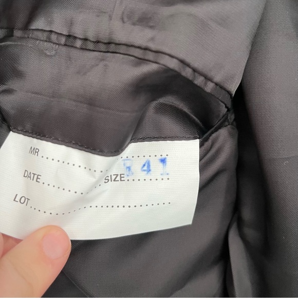 Oscar de la Renta Grey Double Breasted Suit Jacket 41R - Picture 3 of 5